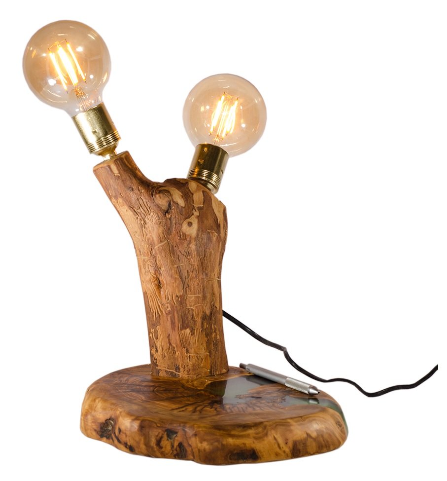 Olivenholz-Lampe